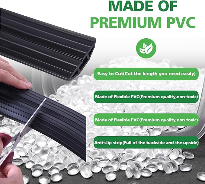 10ft Floor Cable Cover Heavy Duty PVC Cord Cover Wire Cover to Prevent Trip - Image 4