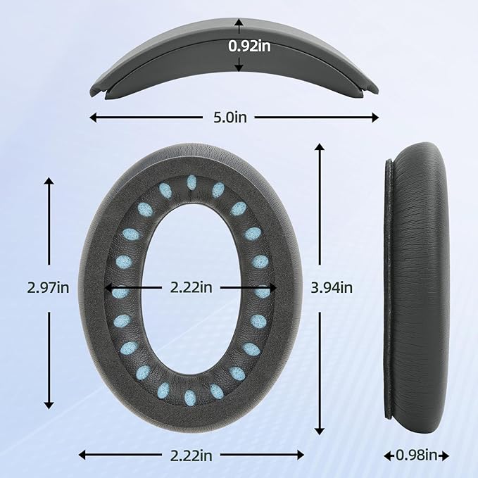 Ear Cushion and Protein Leather Replacement Headband Pad Kit - Image 8