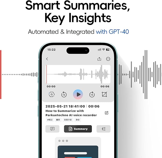 AI Voice Recorder, Parkuetechno Voice Recorder - Image 2