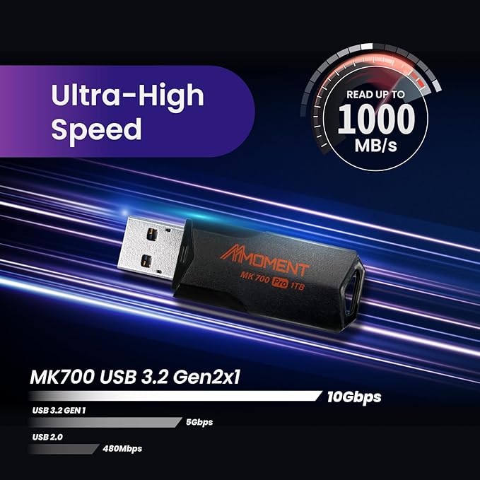 MMOMENT MK700 1TB USB 3.2 Gen2x1 Flash Drive, Read Speed up to 600MB/s - Image 2