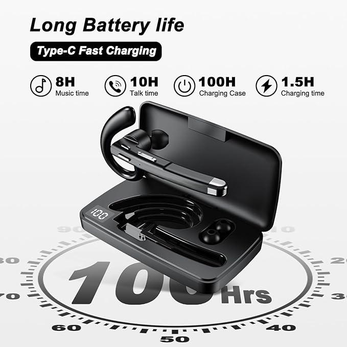Bluetooth Headset, Wireless Earpiece - Image 2