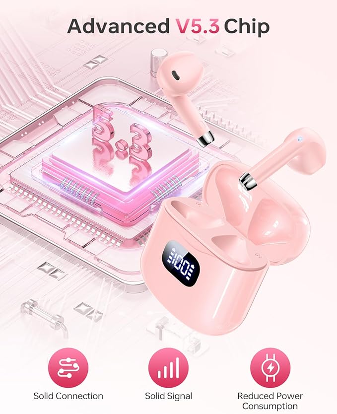 Wireless Earbuds Bluetooth 5.3 Headphones, 40Hrs Playback Stereo Ear Buds - Image 2