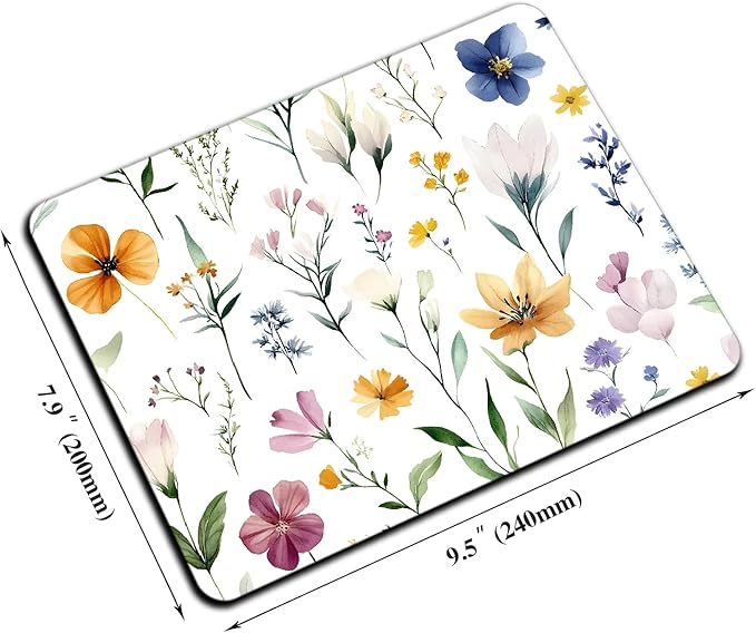 Mouse Pad, Cute Wildflowers Flowers Mouse Pads - Image 2