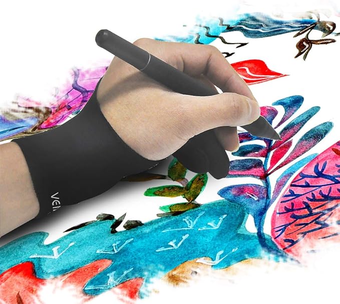 VEIKK Artist Glove for Drawing Tablet Free Size, 1 Unit for Left-Handed or - Image 6
