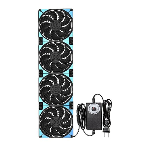 120mmx4 480mm Adjustable Computer PC Vent Fans 3-12V Speed Controller by PANO-MOUNTS