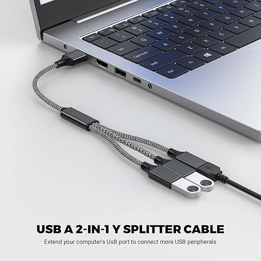 USB Y Splitter 1 in 3 Out, USB Male to 3 Female Cable - Image 2