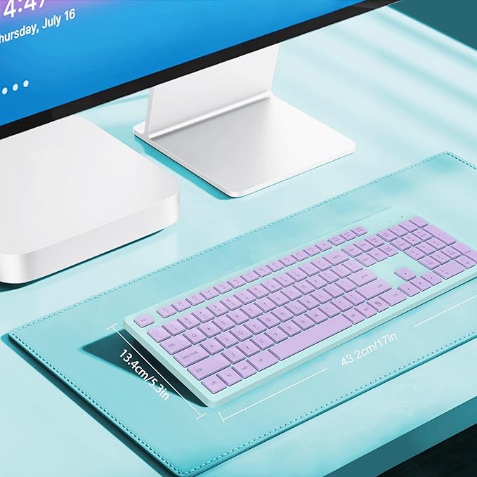 LeadsaiL Wireless Keyboard, 2.4GHz Full-Sized Ergonomic Computer Keyboard - Image 7