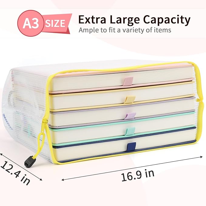 Umriox Zipper Pouch, 16.9x12.4 in, Extra Large Zipper Bags, Waterproof Zipper - Image 2