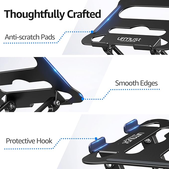 Urmust Laptop Notebook Stand Holder Adjustable Laptop Stand Portable Computer - Image 8