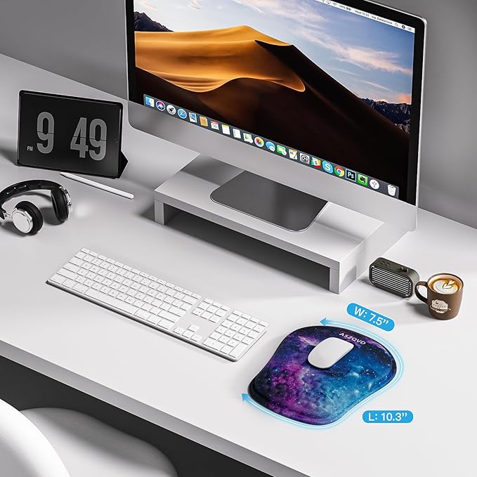 Mouse Pad with Wrist Rest, Ergonomic Mousepads with Wrist Support, Soft Lycra - Image 5