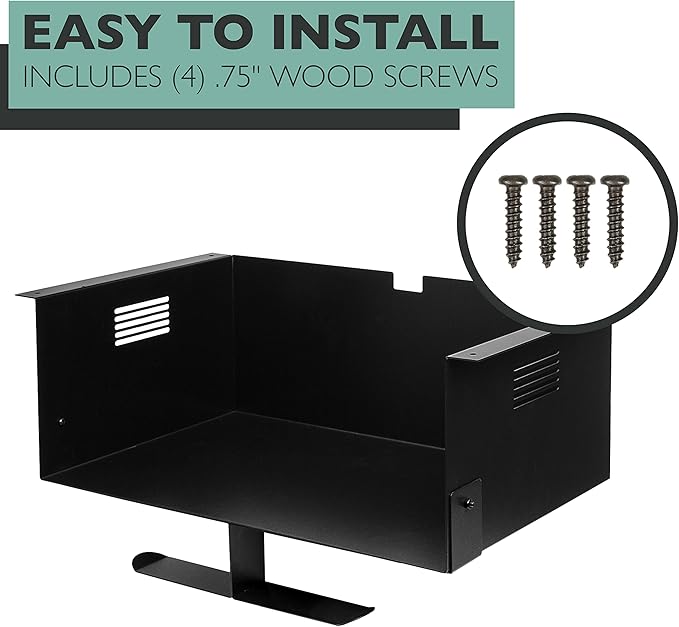 Ilyapa Under Desk Mount, Steel CPU Under Desk Computer Mount - Image 5