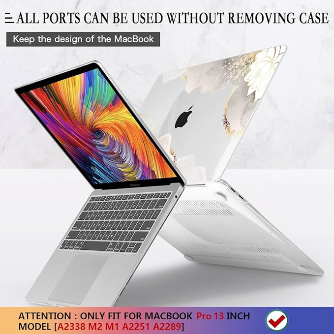 CISSOOK Compatible with MacBook Pro 13 inch Case 2020-2025 Model M1 & M2 A2338 - Image 5