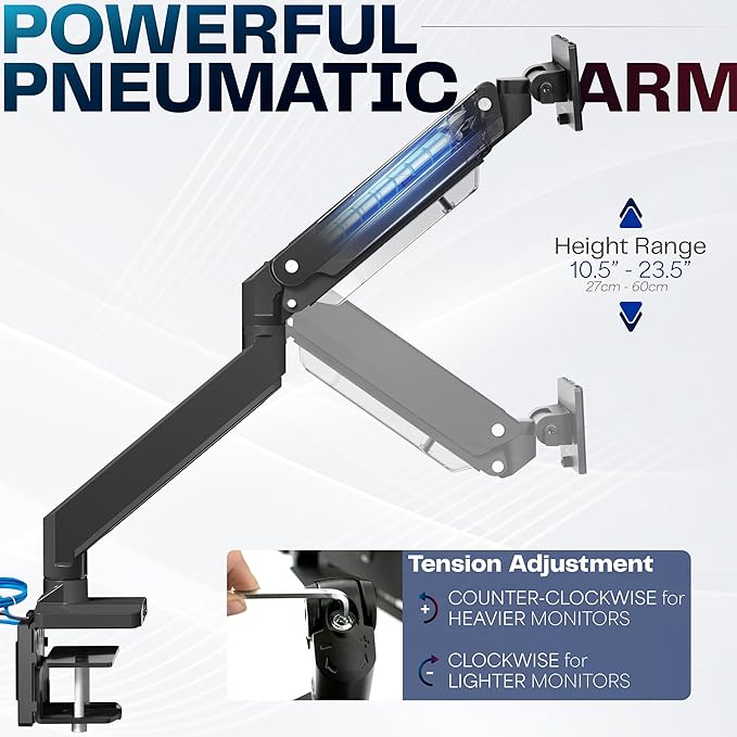 VIVO Premium Aluminum Heavy Duty Monitor Arm - Image 3