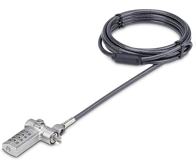 StarTech.com Universal Laptop Cable Lock 6.6ft, Serialized Security Cable by StarTech
