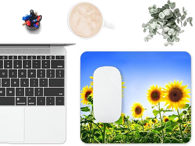 Mouse Pad, Cute Sunflower Plants Floral Mouse Pads - Image 6