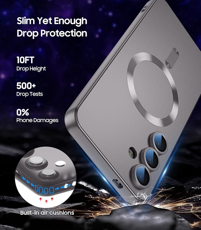 Magnetic for Samsung Galaxy S24 Case Slim Soft Silicone Bumper Shockproof - Image 5