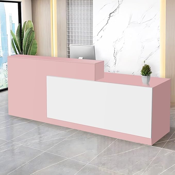 Reception Desk with Counter Modern Checkout Counter with Lockable Drawer by Unknown