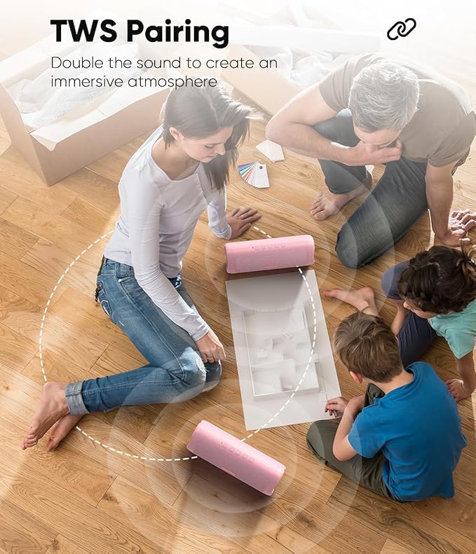 Bluetooth Speaker with HD Sound, Portable Wireless, IPX5 Waterproof, TWS Pairing - Image 5