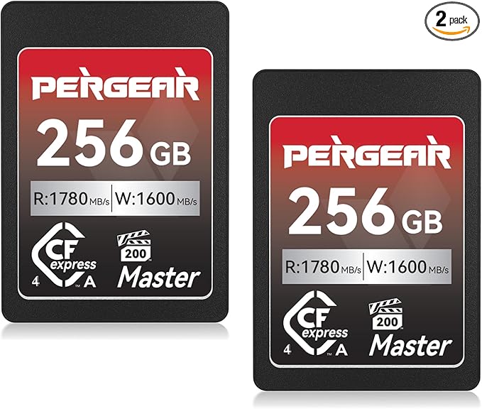 Pergear 256GB CFexpress 4.0 Type A Memory Card, 8K 30P Record, Compatible by PERGEAR