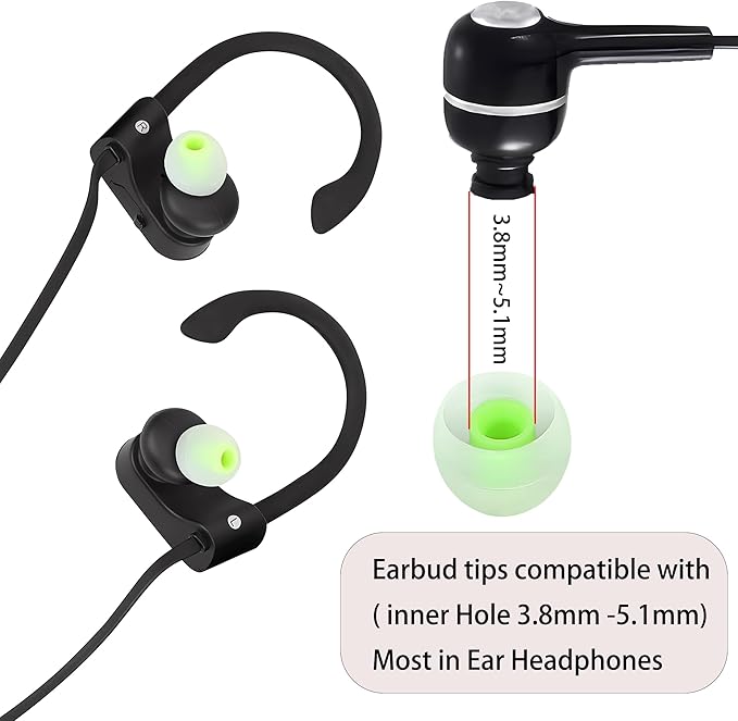 Earbud Replacement Tips Silicone Earbud Tips Eartips Fit Most in-Ear Earbuds - Image 3