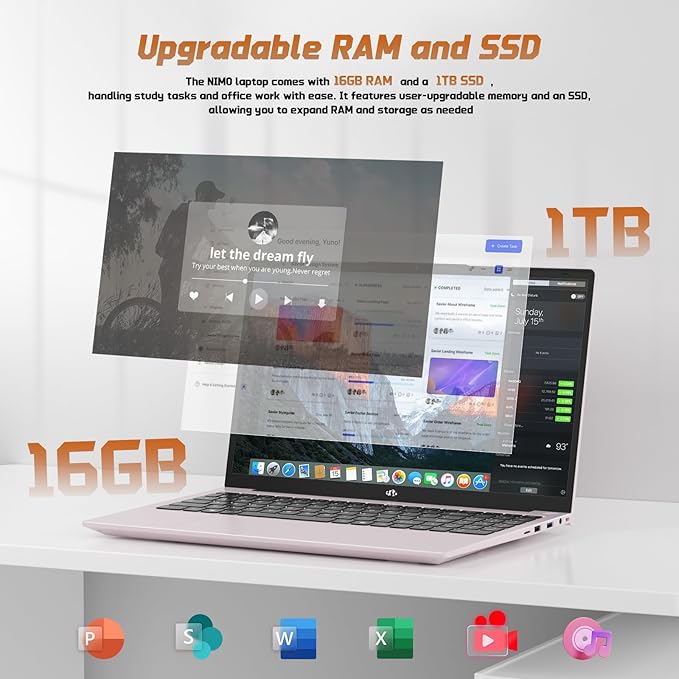 NIMO 15.6" FHD IPS Laptop, Intel N150, 16GB RAM 1TB SSD, Backlit Keyboard - Image 4
