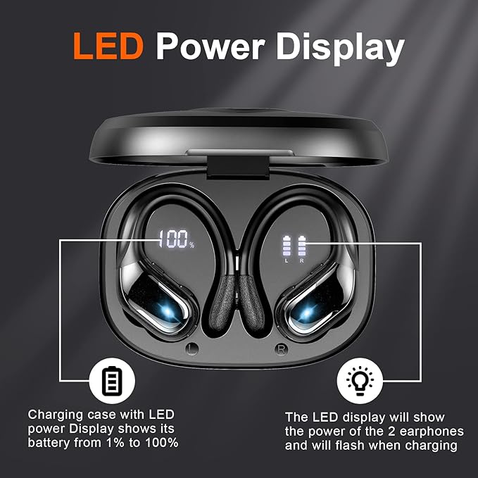 Ltinist Wireless Earbud, 75H Battery Over Ear Headphones - Image 4