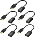 4K DisplayPort to HDMI Adapter, 5 Pack, Uni-Directional Gold-Plated Display by MoreadDirect