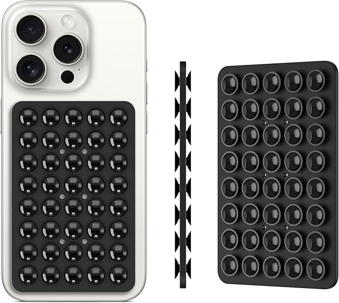 Silicone Double Sided Suction Phone Case Mount, Detachable Hands Free & Strong by CMZZ