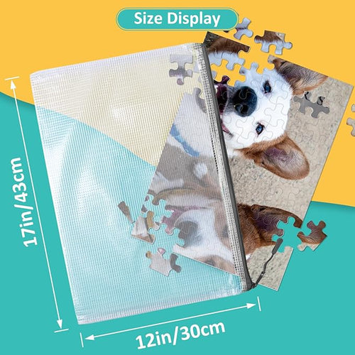 12pcs Mesh Zipper Pouch Bags, A3 Puzzle Bag - Image 2