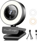 2K Webcam for PC with Microphone & Light & Privacy Cover, Web Camera for by Unknown
