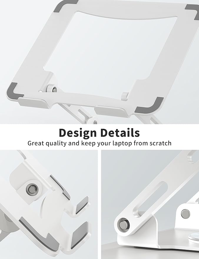 SOUNDANCE Laptop Stand with 360° Rotating Base, Ergonomic Computer Riser - Image 6