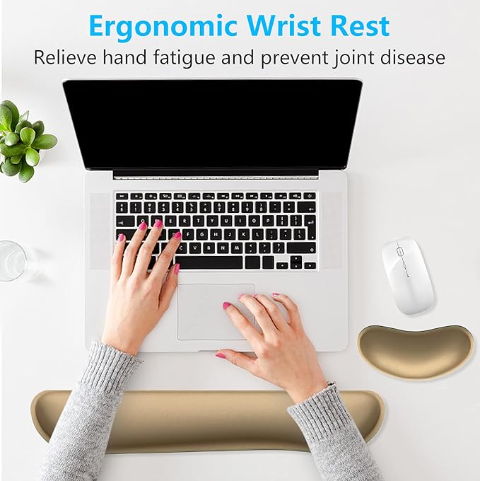 Dapesuom Enlarge Keyboard Wrist Rest, Memory Foam Wrist Cushion - Image 6