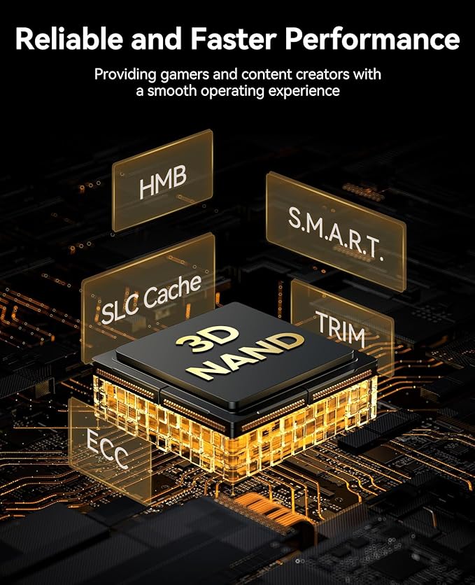 ORICO 2TB NVMe SSD PCIe 4.0- Up to 7400MB/s, M.2 SSD 2280 PCIe 4.0X4 Internal - Image 6