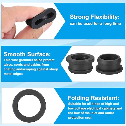 PATIKIL 24mm / 15/16 Inch Drill Hole, 3/4 Inch ID Rubber Grommets - Image 3
