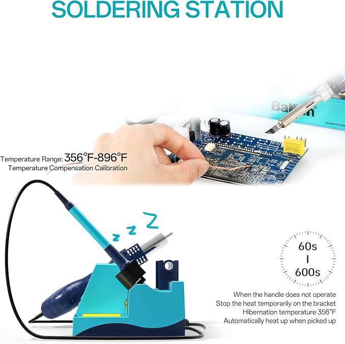 BK602S 2 in1 Soldering Iron Hot Air Rework Station, Digital Soldering Welding - Image 3