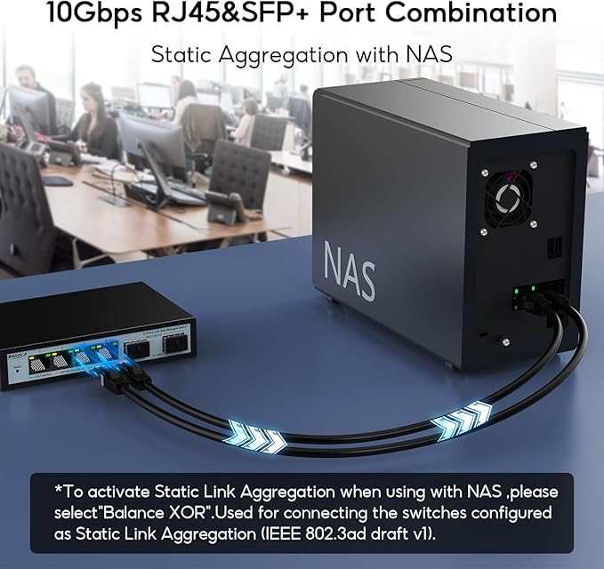 SODOLA 6 Port 2.5G Easy Web Managed Switch, 4 x 2.5G Base-T Ports, 2 x 10G SFP+ - Image 5