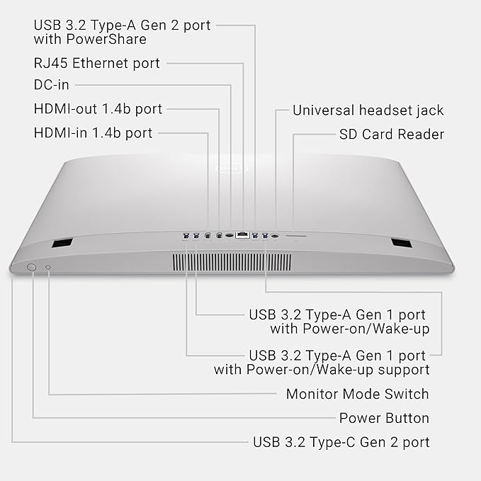 Dell 24 All-in-One Desktop ec24250-23.8-inch FHD Touch Display, Intel Core 5 - Image 8