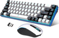 Snpurdiri 60% Wireless Gaming Keyboard and Mouse Combo, Ice Blue Backlit by Snpurdiri