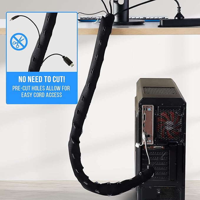 Large Cable Management Box, Cord Organizer Box to Hide Power Strip, Extension - Image 5