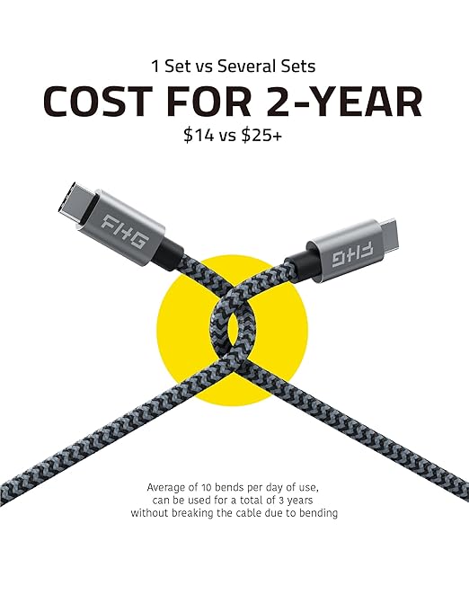 FHG USB-C to USB-C Cable - 6FT - Image 3