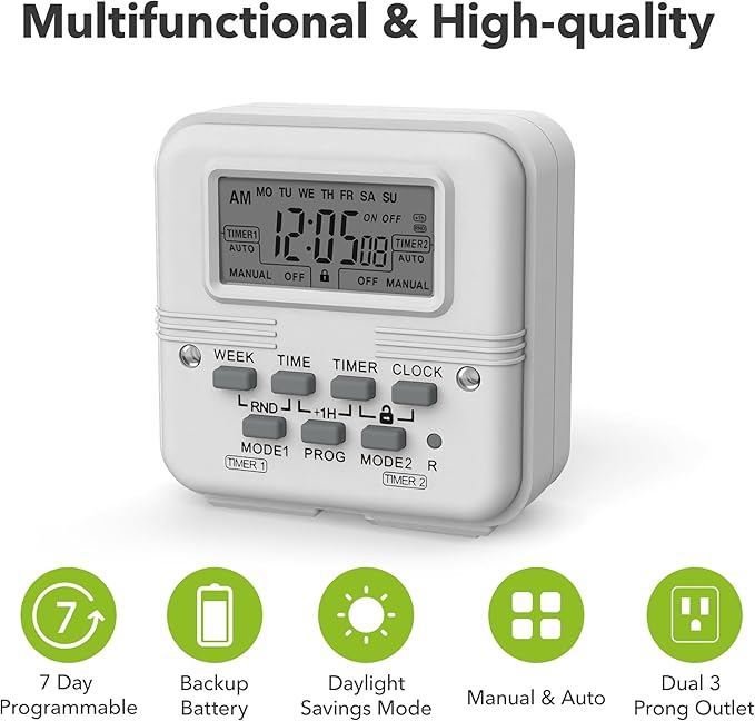BN-LINK Digital Timer Outlet 7 Day Programmable Digital Outlet Timer - Image 7