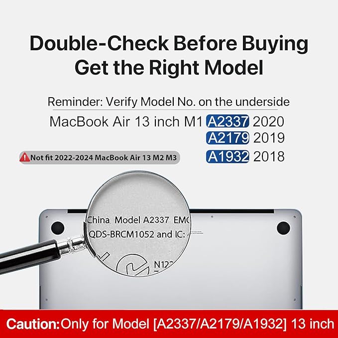 CISSOOK Case Compatible with MacBook Air 13 Inch 2021 2020 2019 2018 Release - Image 2