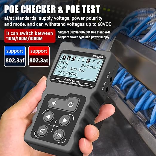 NF-488 Network Cable Testers RJ45 Continuity Checking CAT5 CAT6 LAN Ethernet - Image 6