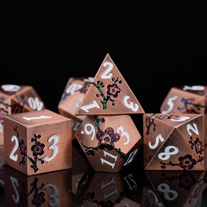 Purple & Red DND Metal Dice, Pathfinder - Image 5