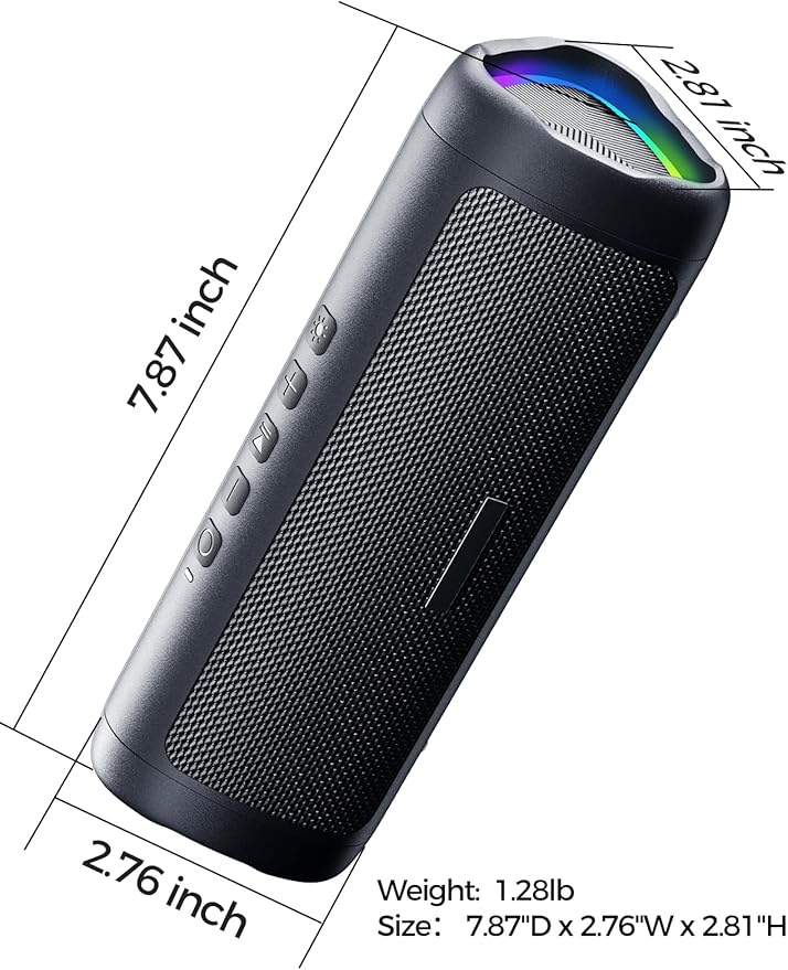 Bluetooth Speaker with HD Sound, Portable Wireless, IPX5 Waterproof, TWS Pairing - Image 8