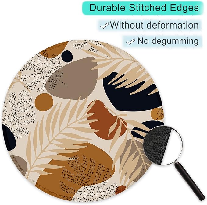 ITNRSIIET Round Mouse Pad with Stitched Edge Premium-Textured Waterproof - Image 5