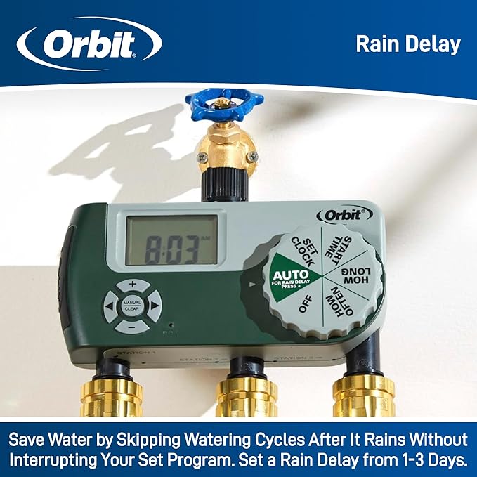 Orbit 56082 3-Outlet Programmable Digital Hose Watering Timer - Image 6