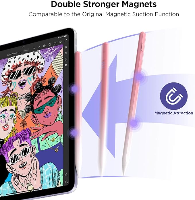 Stylus Pen for iPad 2018-2025, 15Mins Fast Charge for Apple Pencil, Palm - Image 7