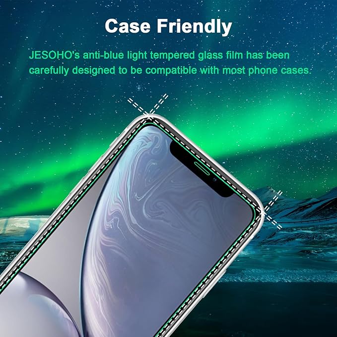 Blue Light Screen Protector for iPhone 11, iPhone XR HD Anti Blue Light - Image 8