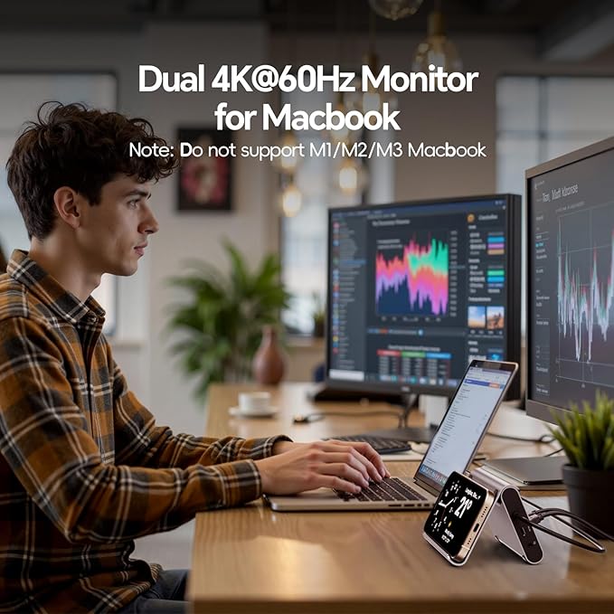 MacBook Pro Docking Station Dual Monitor 4K@60Hz - Image 4